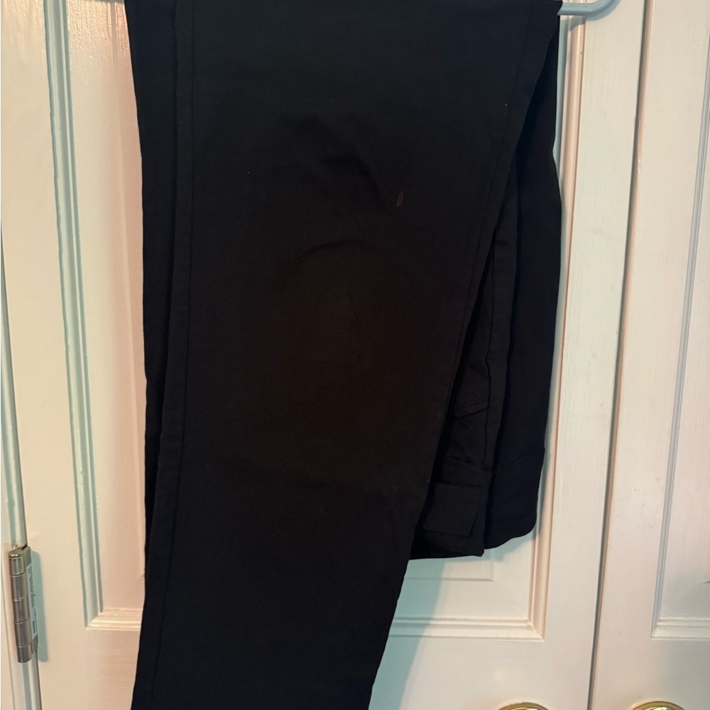 Black Pants with Belt Detail. Stretch Waist. - Picture 3 of 11